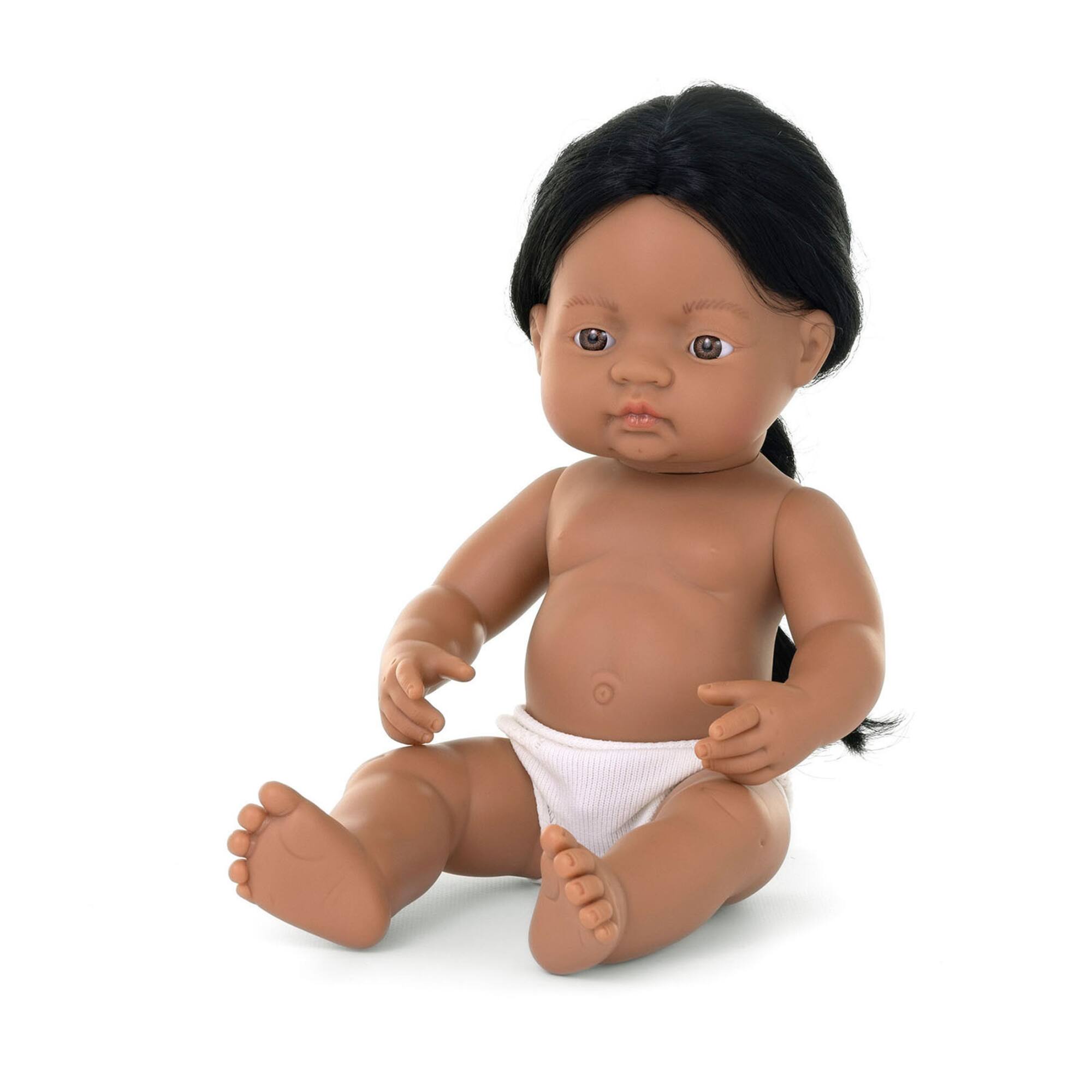 15" Miniland Anatomically Correct Native American Baby Boy Doll